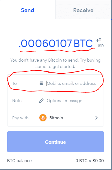 Step 4 of how to pay for kratom with bitcoin