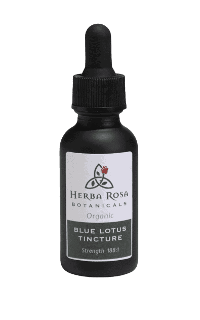 Bottle of Blue Lotus tincture from Herba Rosa that helps you lucid dream easily